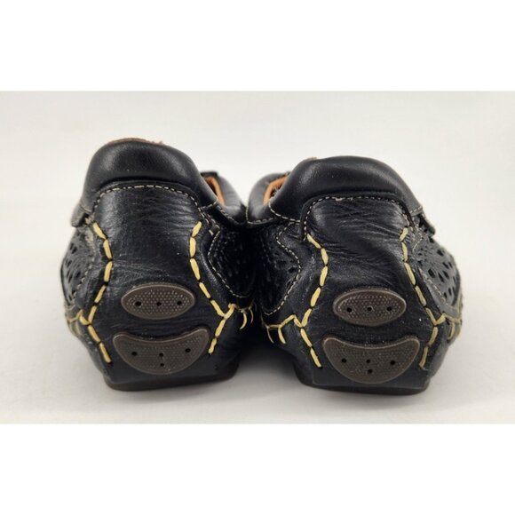 NEW Pikolinos Black Leather Slip-On Moccasin Shoes Women's Size 7 M Spain Made - Picture 6 of 13